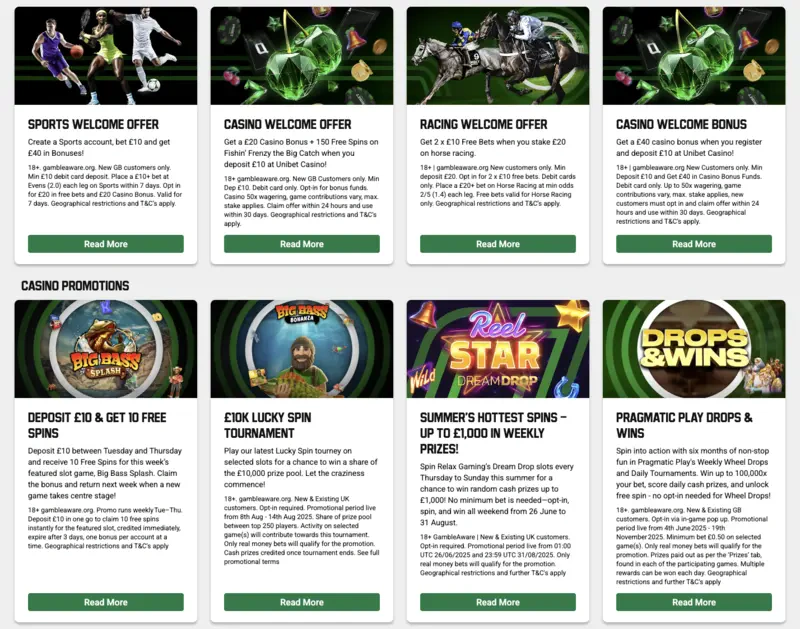 Unibet ponuda